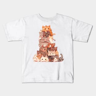 Cutest Cat pile Kids T-Shirt